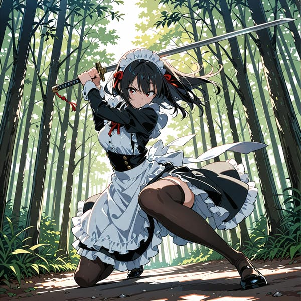 ảnh anime nữ cầm kiếm 13