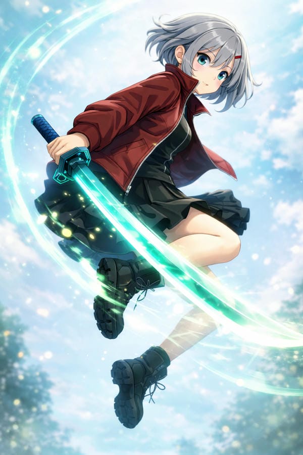 ảnh anime nữ cầm kiếm 14