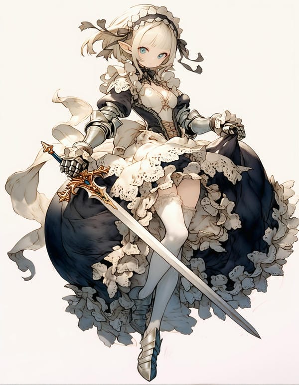 ảnh anime nữ cầm kiếm 15