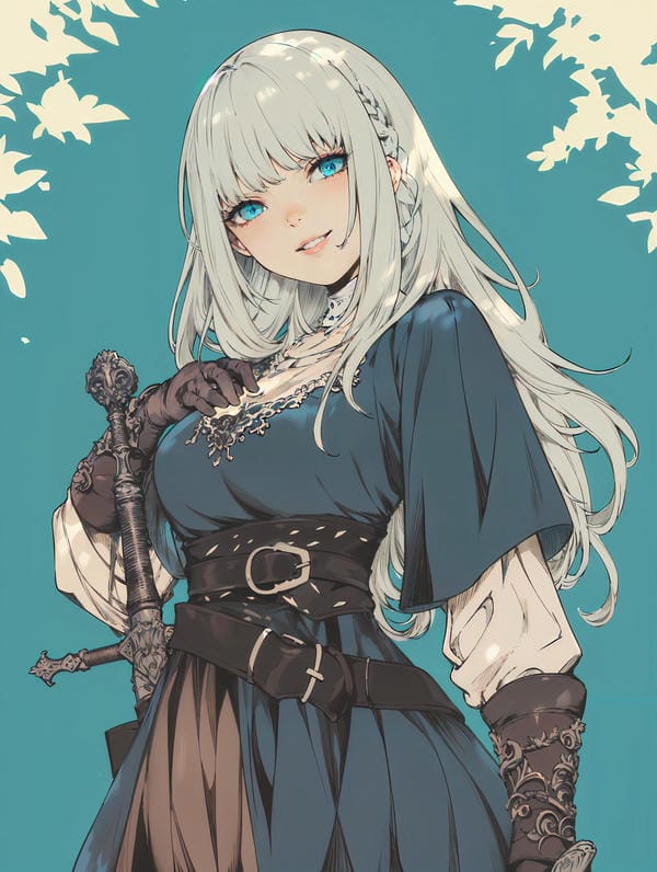 ảnh anime nữ cầm kiếm 19