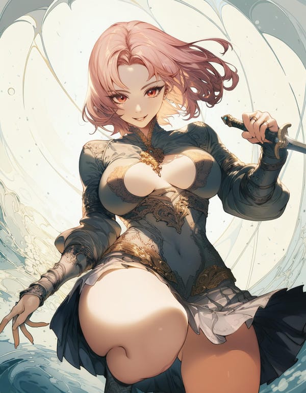 ảnh anime nữ cầm kiếm 22