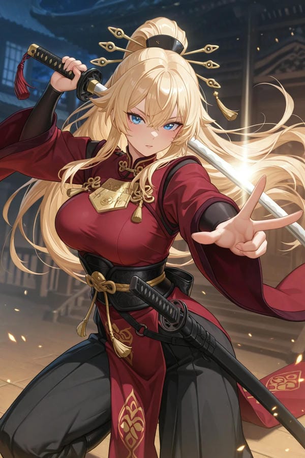 ảnh anime nữ cầm kiếm 27