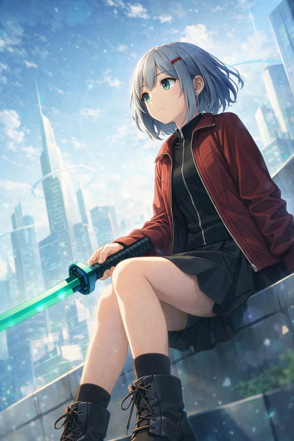 ảnh anime nữ cầm kiếm 6