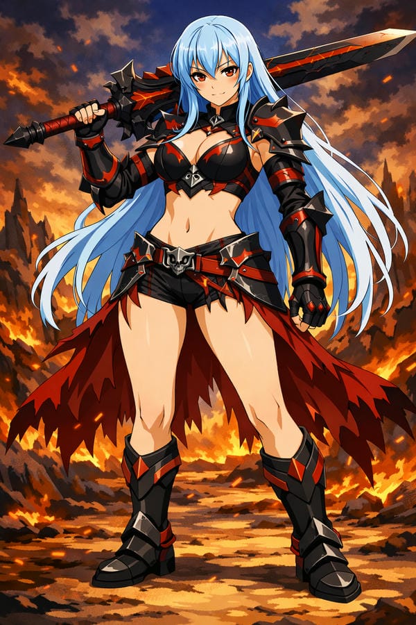 ảnh anime nữ cầm kiếm 9