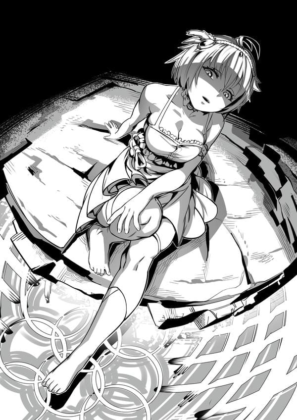 ảnh anime nữ đen trắng 17