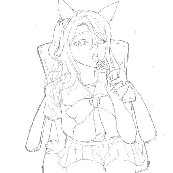 ảnh anime nữ đen trắng 5