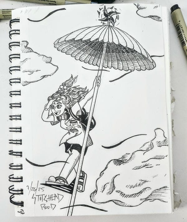 ảnh anime nữ đen trắng 7