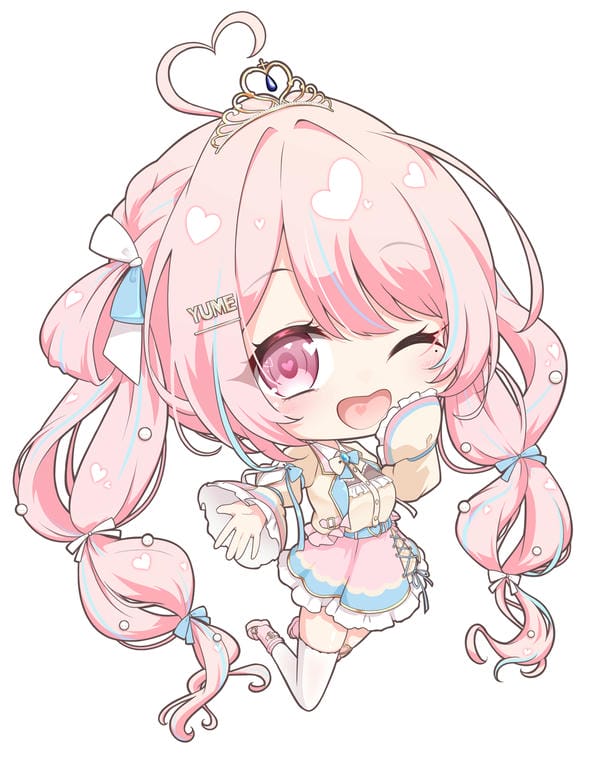 anime chibi màu hồng 1