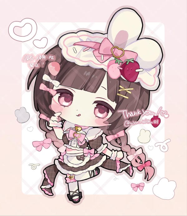 anime chibi màu hồng 18