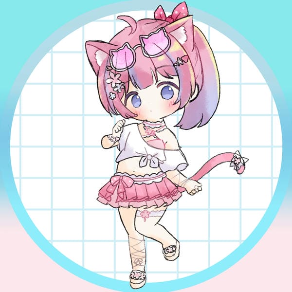 anime chibi màu hồng 19