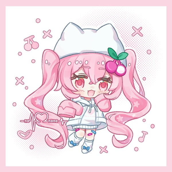 anime chibi màu hồng 2