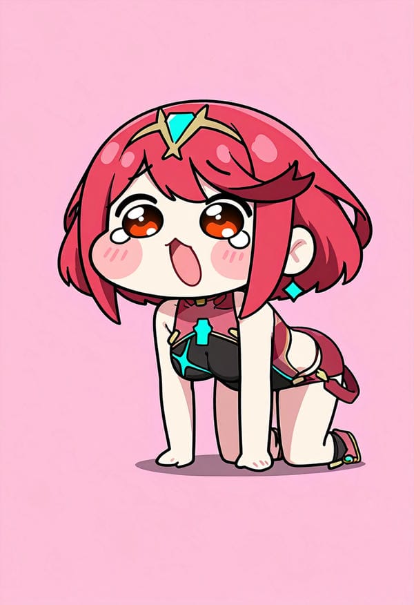 anime chibi màu hồng 5