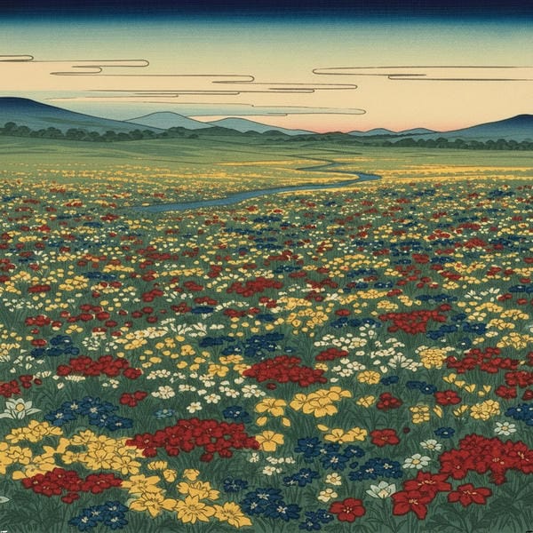 cánh đồng hoa anime 13