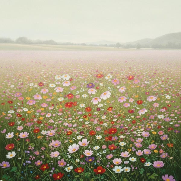 cánh đồng hoa anime 14