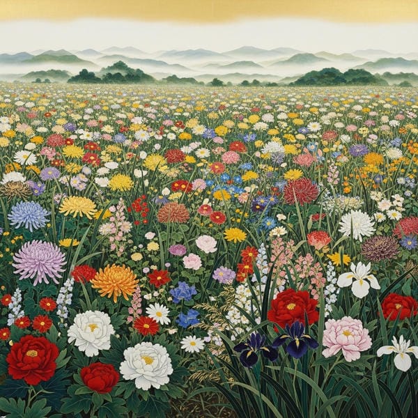 cánh đồng hoa anime 15