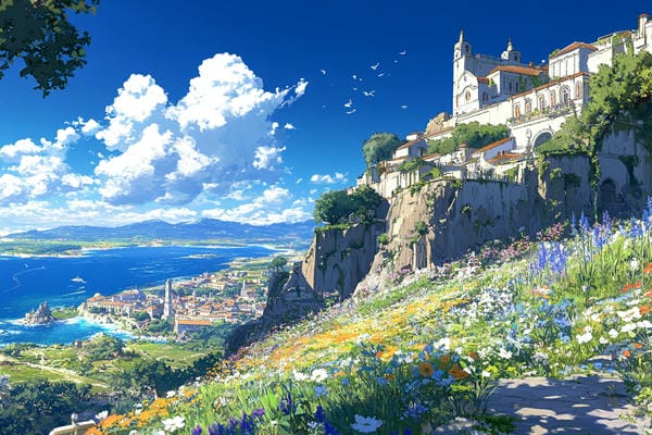 cánh đồng hoa anime 17