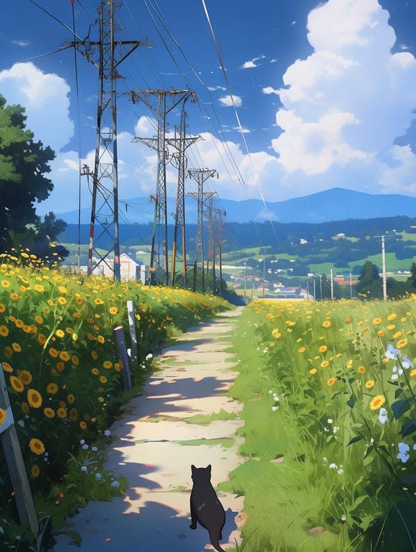 cánh đồng hoa anime 21