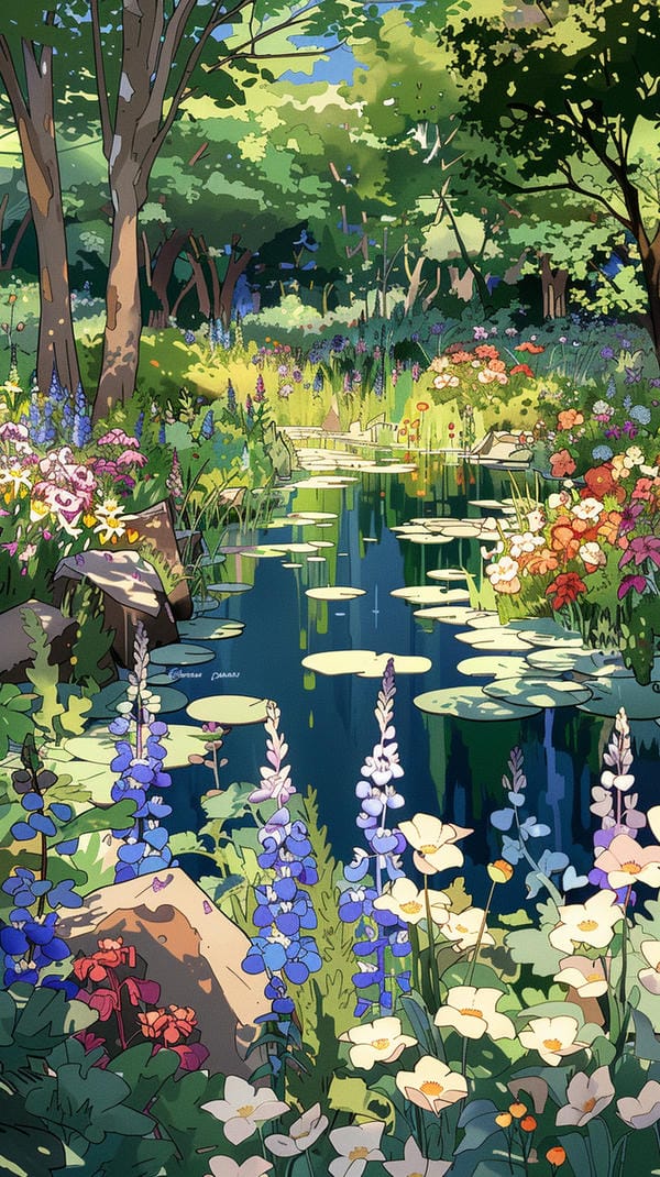 cánh đồng hoa anime 27