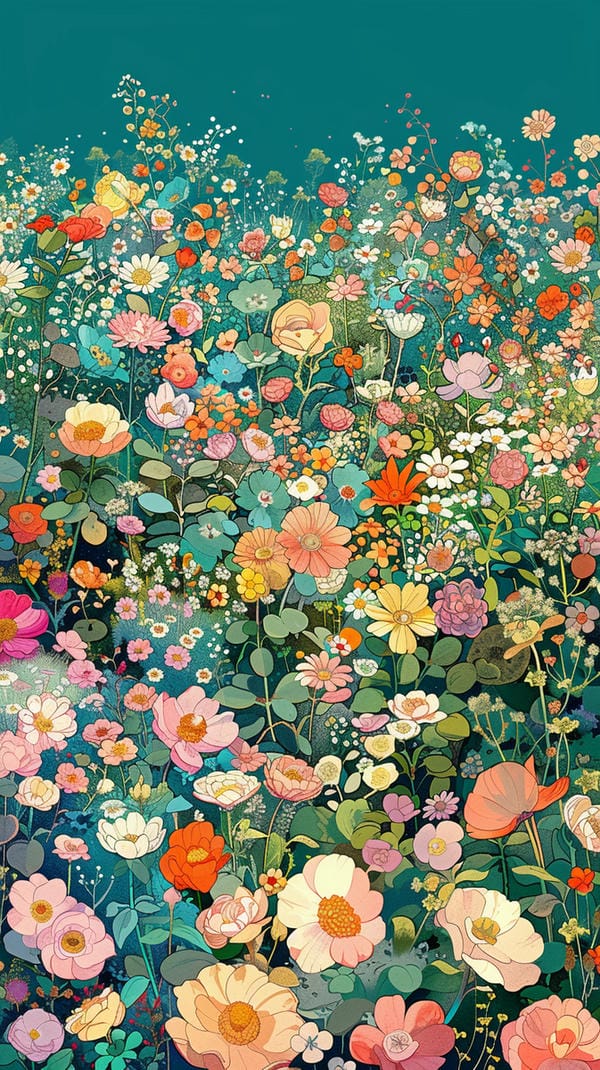 cánh đồng hoa anime 28