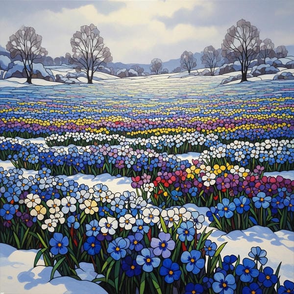 cánh đồng hoa anime 4