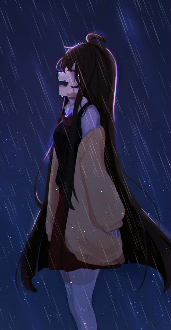 hình ảnh anime buồn nữ khóc