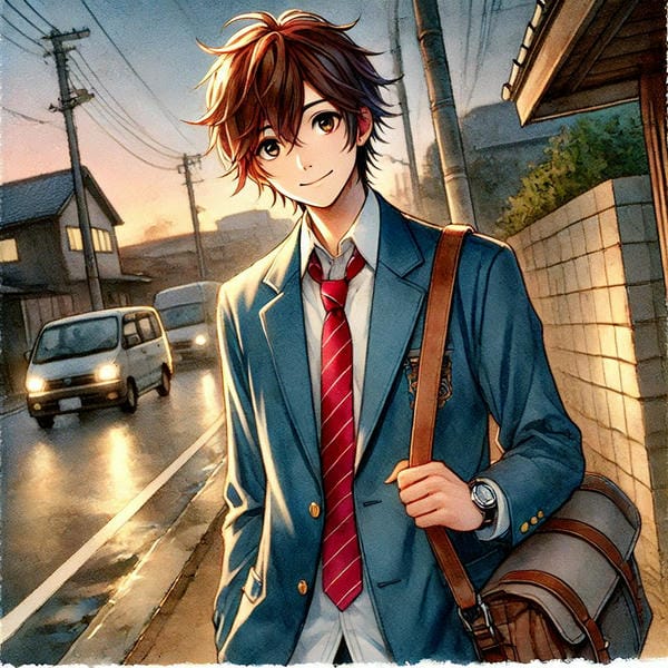 hình ảnh anime học sinh nam 19