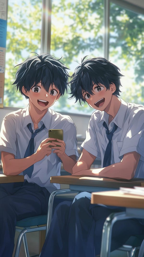 hình ảnh anime học sinh nam 21