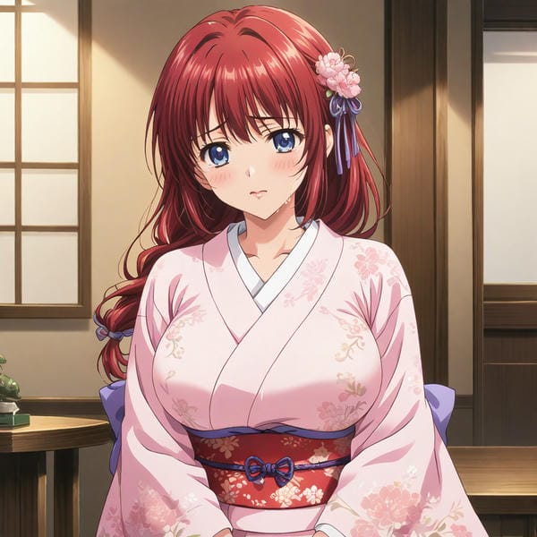 hình ảnh anime nữ mặc kimono 13