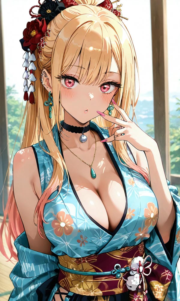 hình ảnh anime nữ mặc kimono 4