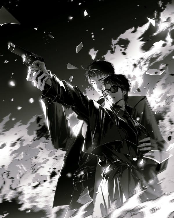 ảnh anime đen trắng 21