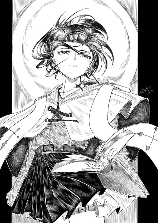 ảnh anime đen trắng 23