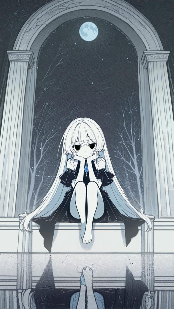 ảnh anime đen trắng 3