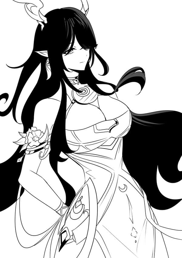 ảnh anime đen trắng 5