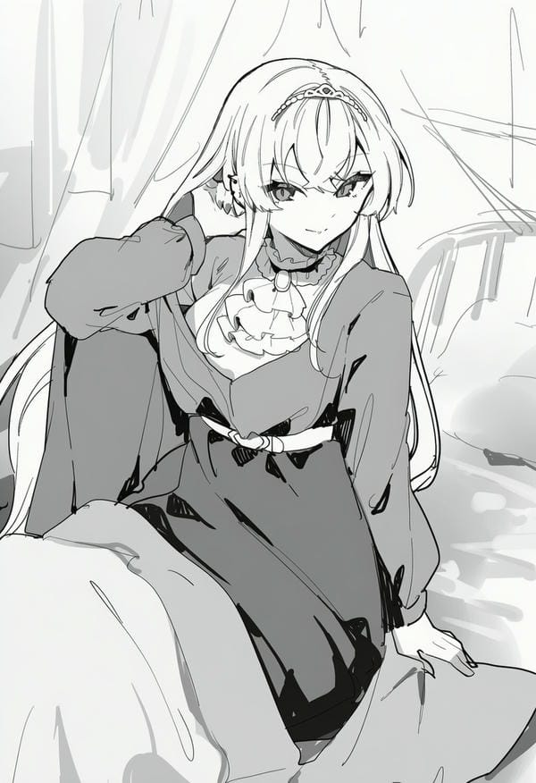 ảnh anime đen trắng 6