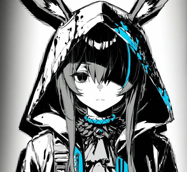 ảnh anime đen trắng 8