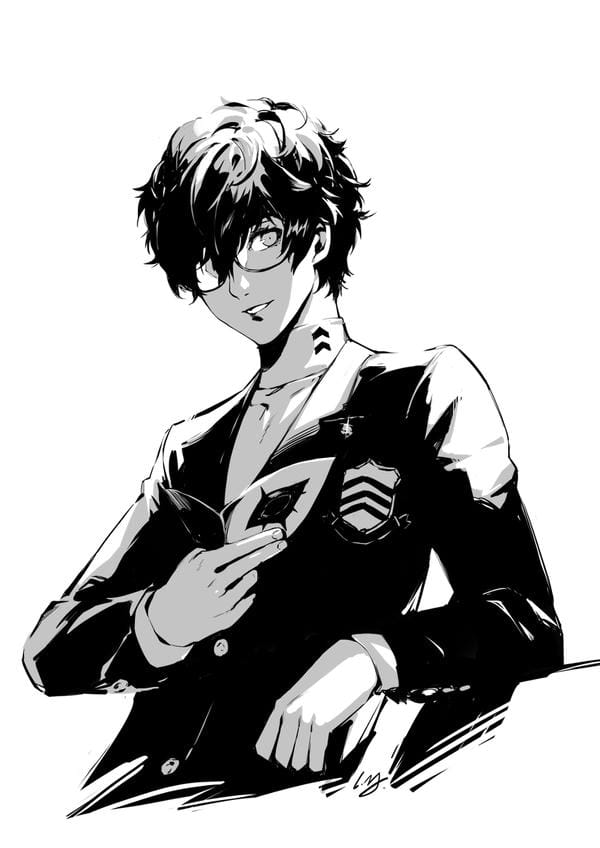 ảnh anime đen trắng nam