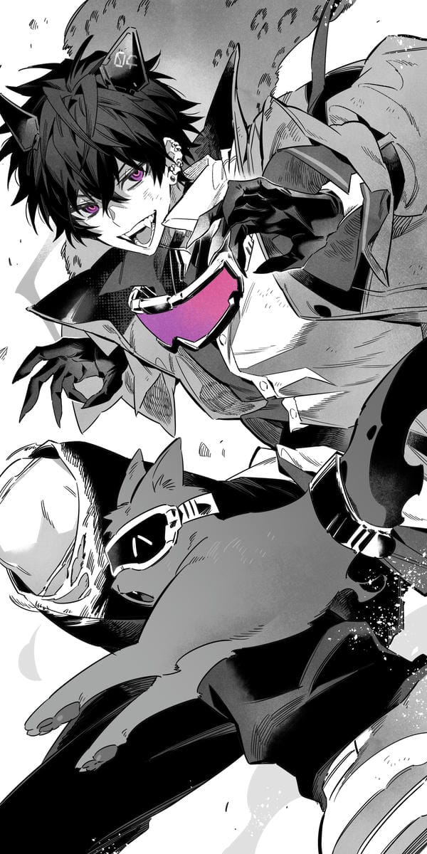 ảnh anime nam đen trắng 17