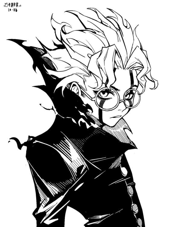 ảnh anime nam đen trắng 18