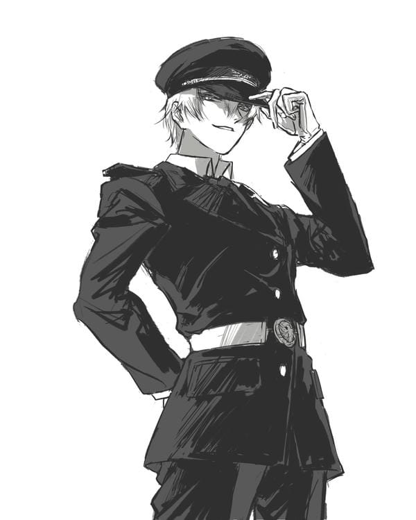 ảnh anime nam đen trắng 2