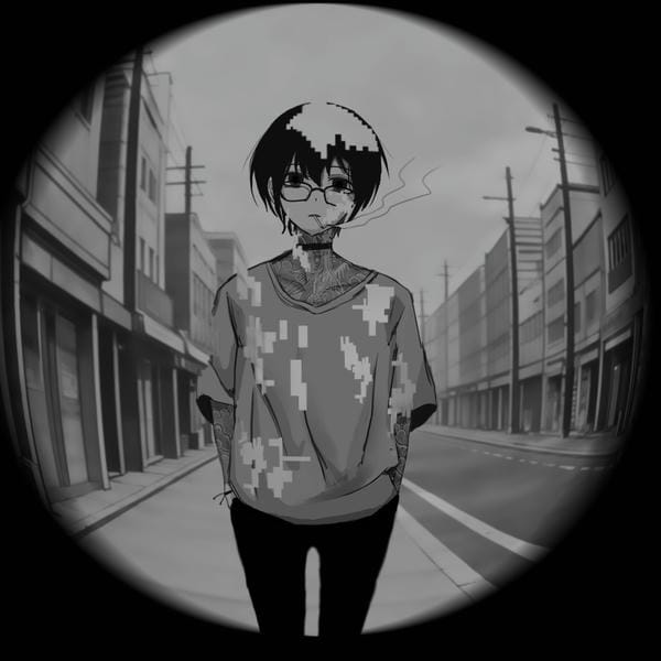 ảnh anime nam đen trắng 3