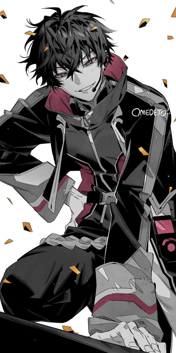 ảnh anime nam đen trắng 6