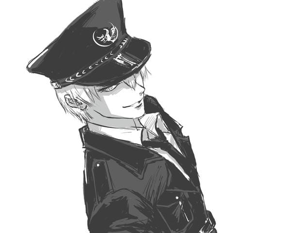 ảnh anime nam đen trắng 9