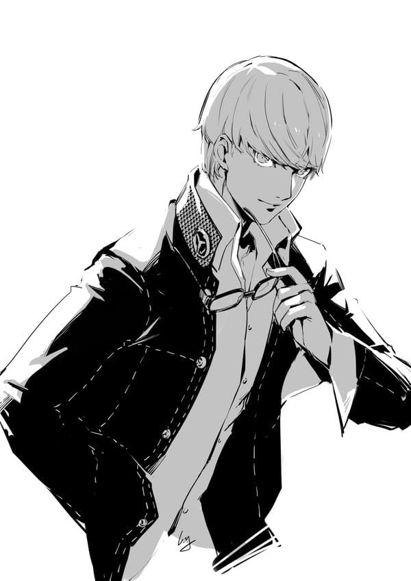 ảnh anime trắng đen nam