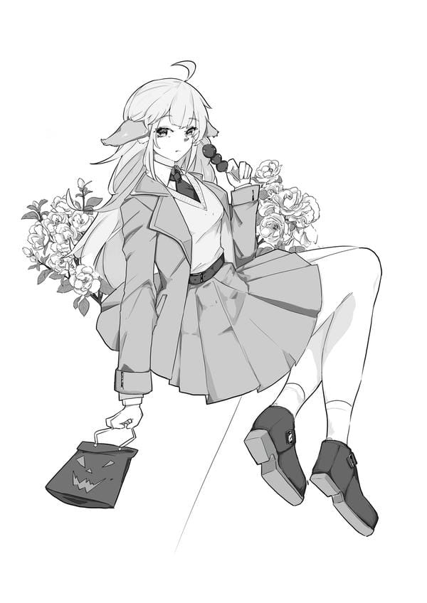 ảnh anime trắng đen ngầu