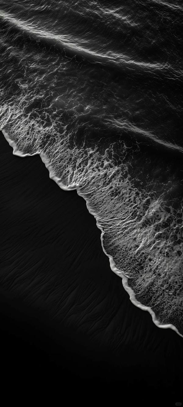 ảnh biển đen trắng 14