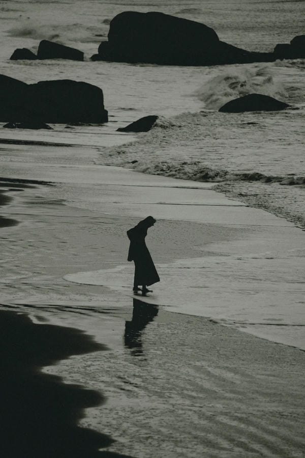 ảnh biển đen trắng 19