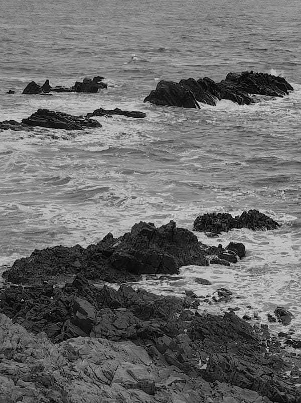 ảnh biển đen trắng 6