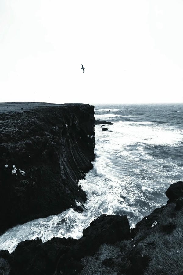 ảnh biển đen trắng 9