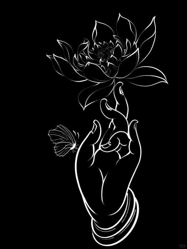 ảnh hoa sen nền đen 16