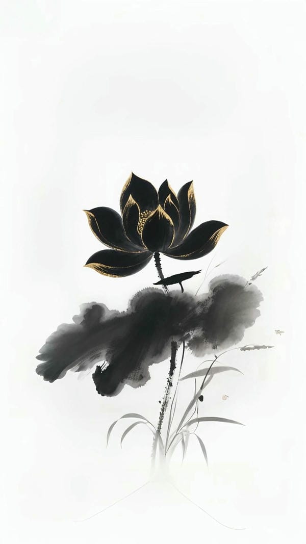 ảnh hoa sen nền đen 18